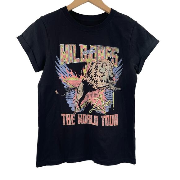 NEW ODD PEOPLE T-Shirt Tee Size Small Black The Wild Ones Rock Cotton Distress - Picture 2 of 9